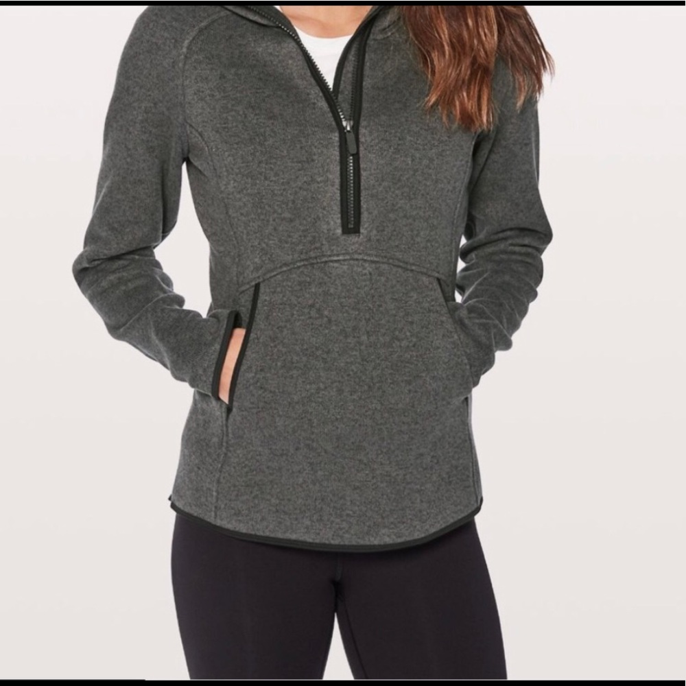 Fleece and Thank You Hoodie Heathered Black Size 6